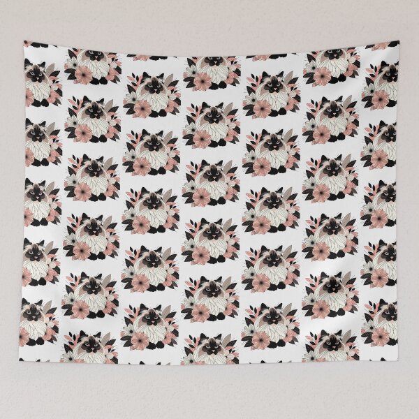 Item preview, Abstract Floral Birman Cat designed and sold by TheAnimalZ00.