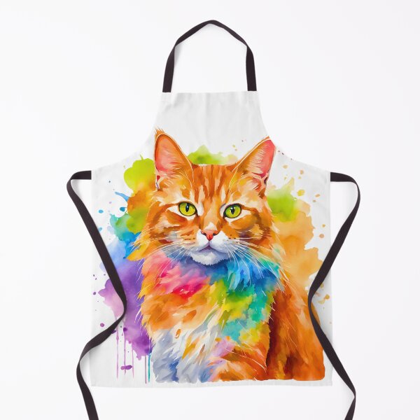Artikelvorschau, Lebendige orange getigerte Katze Aquarell Kunst für Katzenliebhaber entworfen und verkauft von Fredster1966.