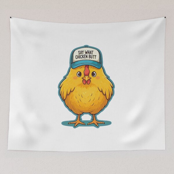 Item preview, Say what chicken butt, What's Up Chicken Butt Funny Quotes Sayings Joke Word Pun T-Shir designed and sold by FitEnvy.