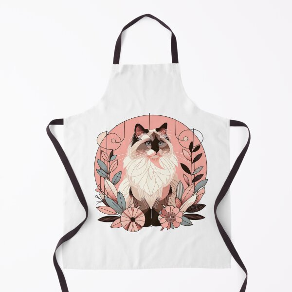 Item preview, Floral Abstract Ragdoll Cat Art designed and sold by TheAnimalZ00.