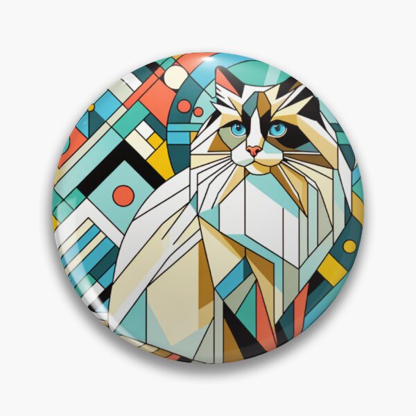 Item preview, Abstract Geometric Ragdoll Cat Art designed and sold by TheAnimalZ00.