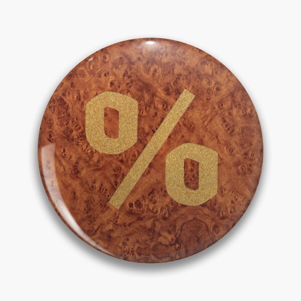 Item preview, Alphabet Percent Sign – Gold Foil On Wood designed and sold by GoSnappy.