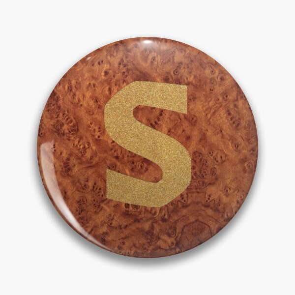 Item preview, Alphabet Letter S – Gold Foil On Wood designed and sold by GoSnappy.