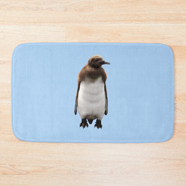 Item preview, Cute Standing King Penguin Chick (Light Blue #AFD6F8 background) designed and sold by SBPenguins.