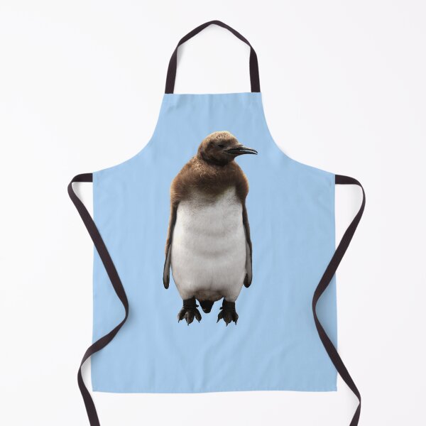 Item preview, Cute Standing King Penguin Chick (Light Blue #AFD6F8 background) designed and sold by SBPenguins.
