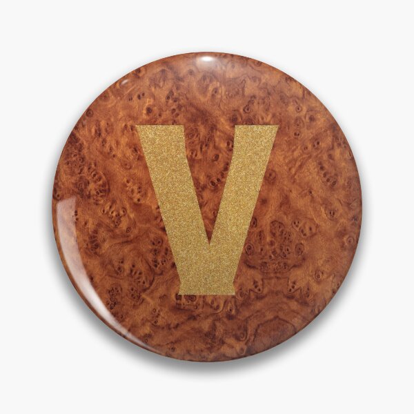 Item preview, Alphabet Letter V – Gold Foil On Wood designed and sold by GoSnappy.