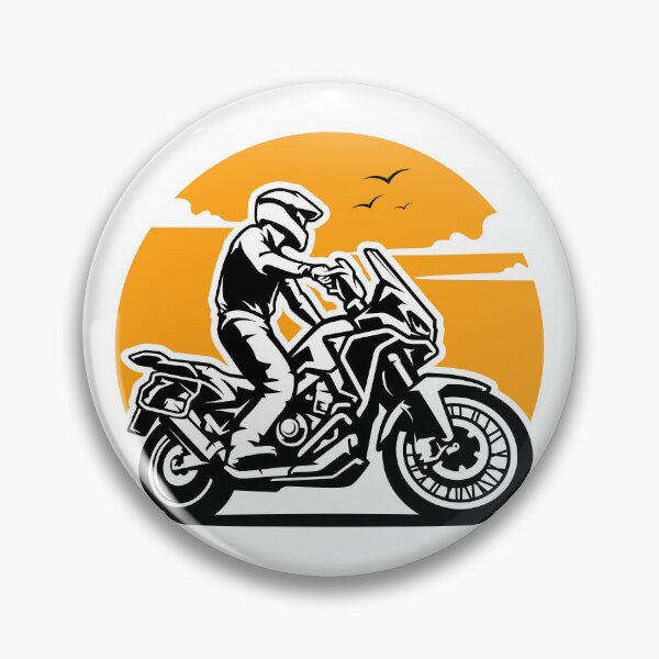 Item preview, Adventure Rider Motorcycle with Orange Sunset designed and sold by RaiyaTees.