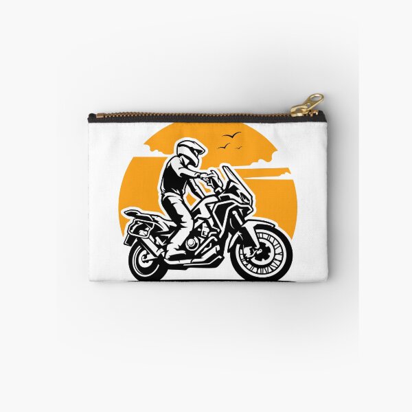 Item preview, Adventure Rider Motorcycle with Orange Sunset designed and sold by RaiyaTees.