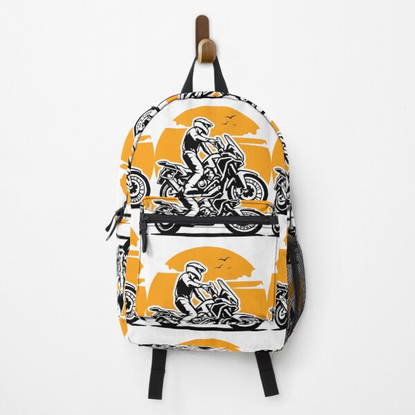 Item preview, Adventure Rider Motorcycle with Orange Sunset designed and sold by RaiyaTees.