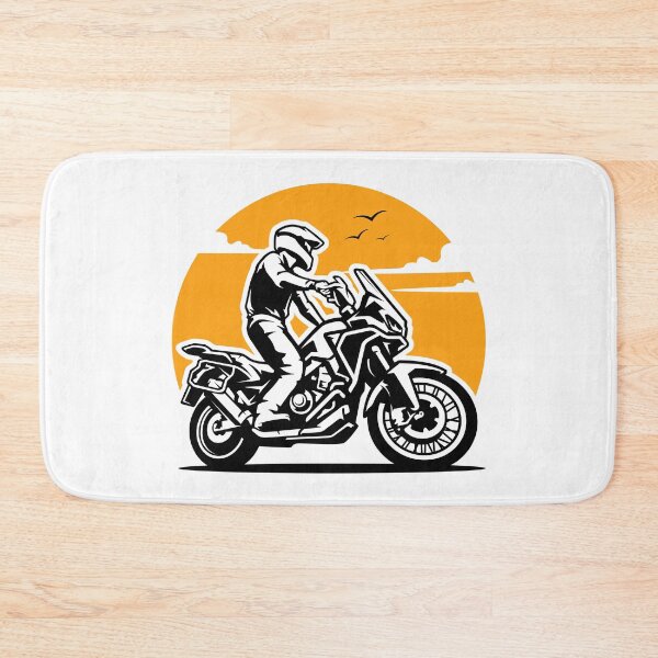 Item preview, Adventure Rider Motorcycle with Orange Sunset designed and sold by RaiyaTees.