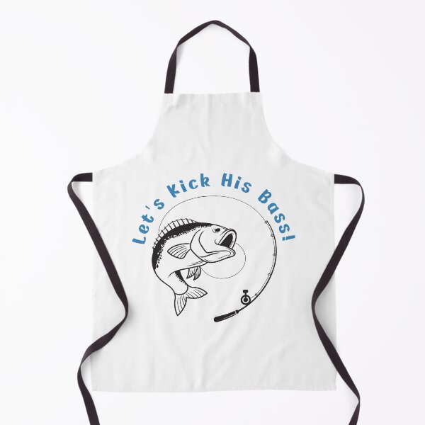 Item preview, Fishing Pun - Let's kick his bass - Funny Minimalist Animal Art designed and sold by BeaverFriends.