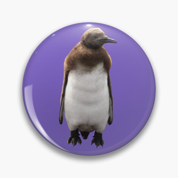 Item preview, Cute Standing King Penguin Chick (Light Purple #795FC1 background) designed and sold by SBPenguins.