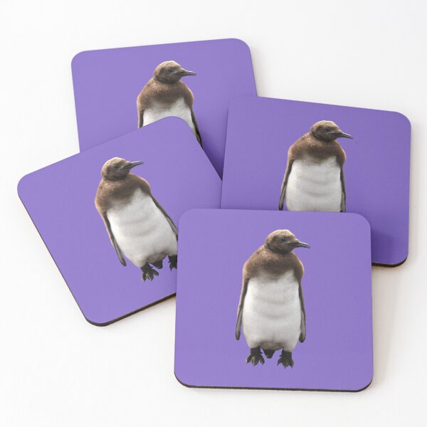 Item preview, Cute Standing King Penguin Chick (Light Purple #795FC1 background) designed and sold by SBPenguins.