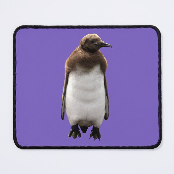 Item preview, Cute Standing King Penguin Chick (Light Purple #795FC1 background) designed and sold by SBPenguins.