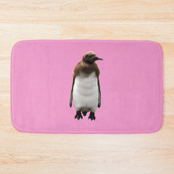 Item preview, Cute Standing King Penguin Chick (Pink #F699CD background) designed and sold by SBPenguins.