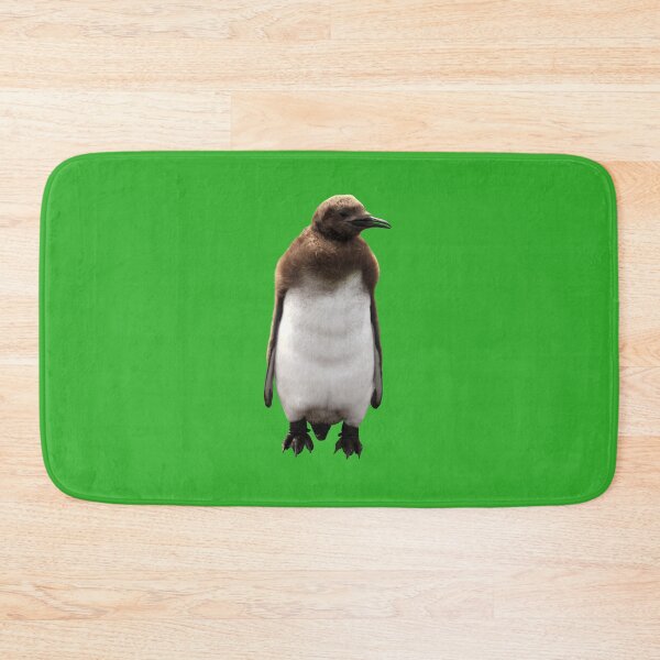 Item preview, Cute Standing King Penguin Chick (Bright Green #35B02C background) designed and sold by SBPenguins.
