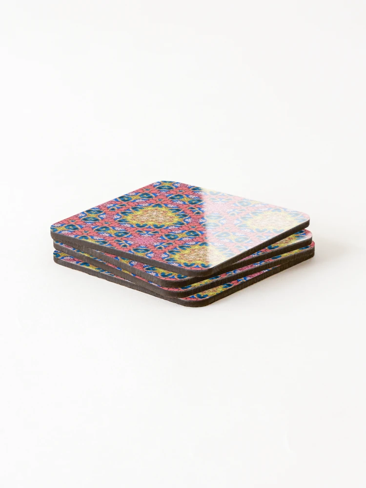 Thumbnail 4 of 5, Coasters (Set of 4), pattern background designed and sold by The Hand That Listens.