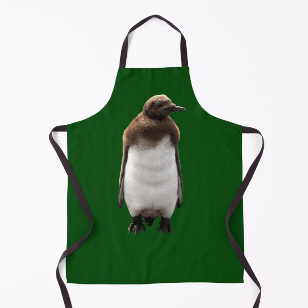 Item preview, Cute Standing King Penguin Chick (Dark Green #014606 background) designed and sold by SBPenguins.