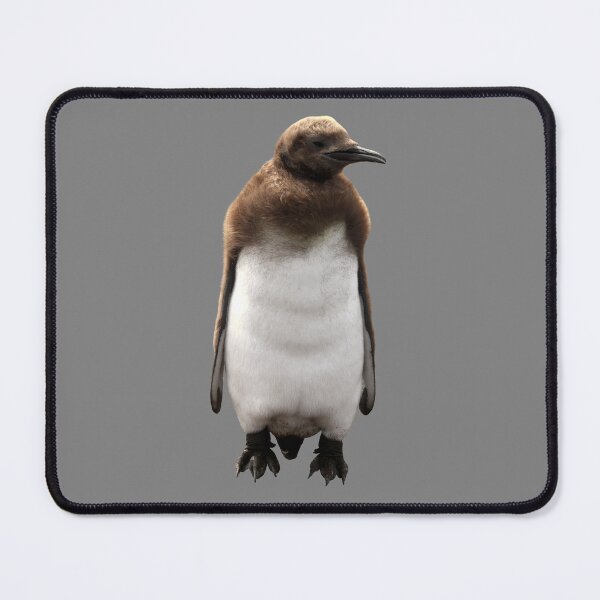 Item preview, Cute Standing King Penguin Chick (Grey #808080 background) designed and sold by SBPenguins.