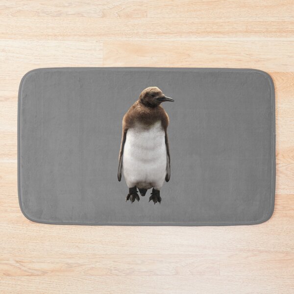 Item preview, Cute Standing King Penguin Chick (Grey #808080 background) designed and sold by SBPenguins.