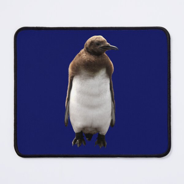 Item preview, Cute Standing King Penguin Chick (Dark Blue #060D5B background) designed and sold by SBPenguins.