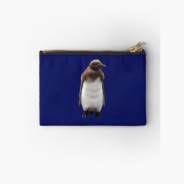 Item preview, Cute Standing King Penguin Chick (Dark Blue #060D5B background) designed and sold by SBPenguins.