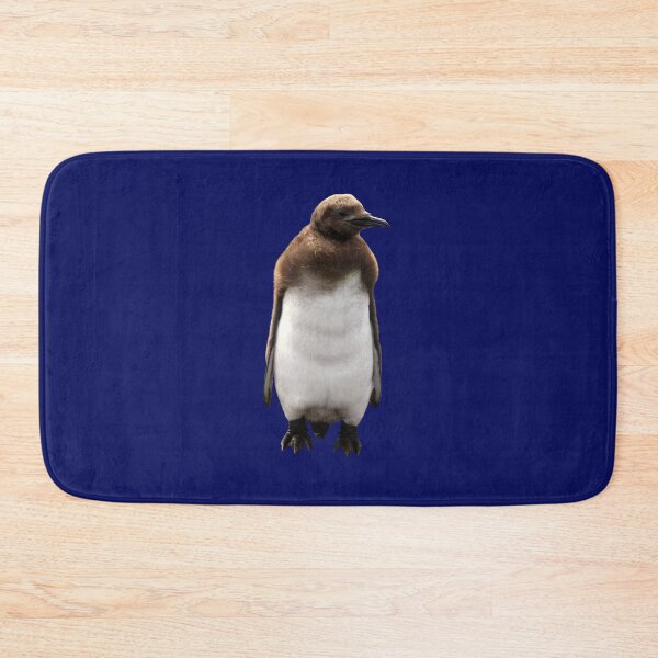 Item preview, Cute Standing King Penguin Chick (Dark Blue #060D5B background) designed and sold by SBPenguins.