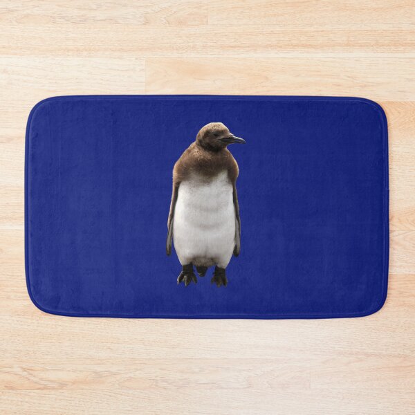 Item preview,  Cute Standing King Penguin Chick (Blue #0F1D7B background) designed and sold by SBPenguins.