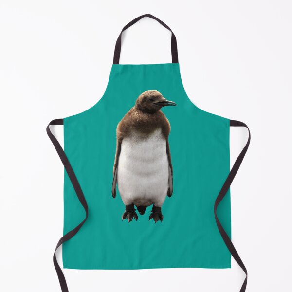 Item preview, Cute Standing King Penguin Chick (Teal #03A096 background) designed and sold by SBPenguins.
