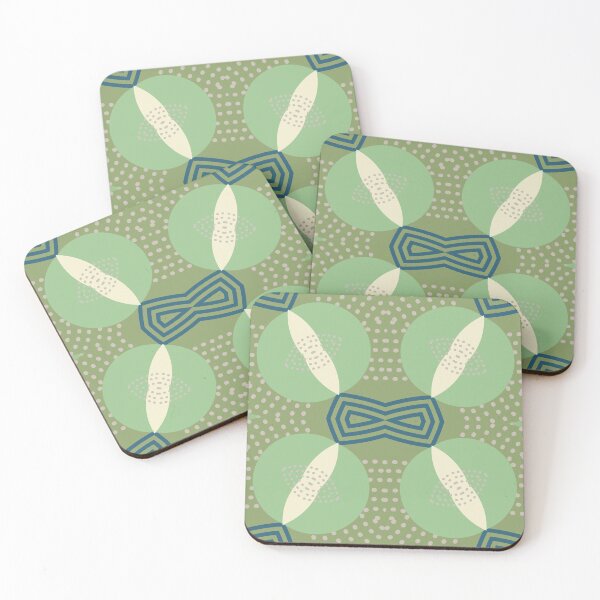 Item preview, Geometric Modern Abstract Pattern Mint Sage Serene Style Variation No.8 designed and sold by MirabiliaMagpie.
