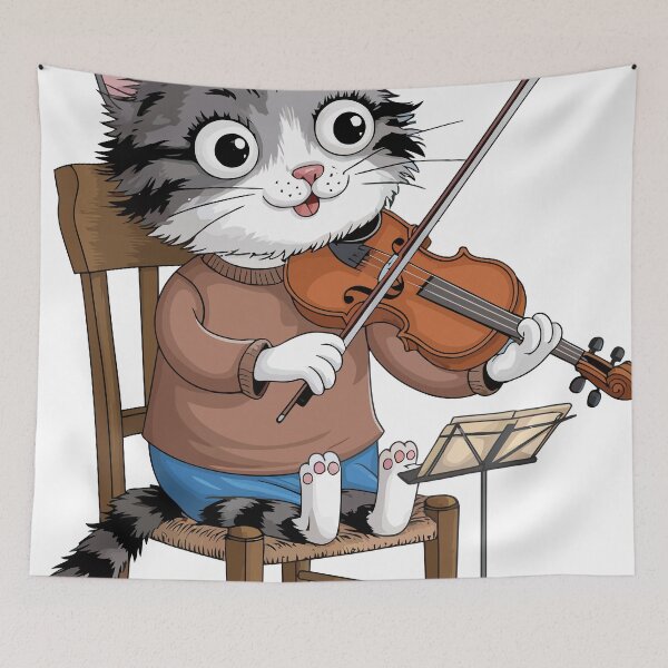 Item preview, Violin cat designed and sold by brexastore.