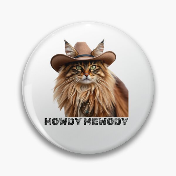 Item preview, cowboy cat with cowboy hat and Howdy Meowdy designed and sold by GinnyGi.