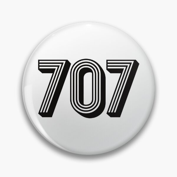 Item preview, 707 Area Code - North Bay Retro NorCal - Santa Rosa, Vallejo, Napa, Fairfield, Rohnert Park, Petaluma, Benicia, Clearlake, Sonoma - Vintage California -  CA Area Code Number 707 designed and sold by TheIconShop.