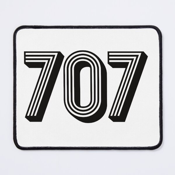Item preview, 707 Area Code - North Bay Retro NorCal - Santa Rosa, Vallejo, Napa, Fairfield, Rohnert Park, Petaluma, Benicia, Clearlake, Sonoma - Vintage California -  CA Area Code Number 707 designed and sold by TheIconShop.