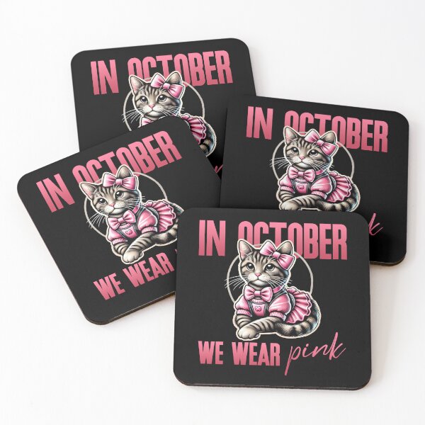 Item preview, Tabby Cat Pink Breast Cancer Awareness Design for Cat Lovers designed and sold by Victor Shadehorn.