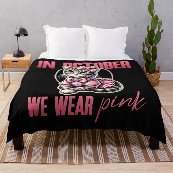 Item preview, Tabby Cat Pink Breast Cancer Awareness Design for Cat Lovers designed and sold by Victor Shadehorn.