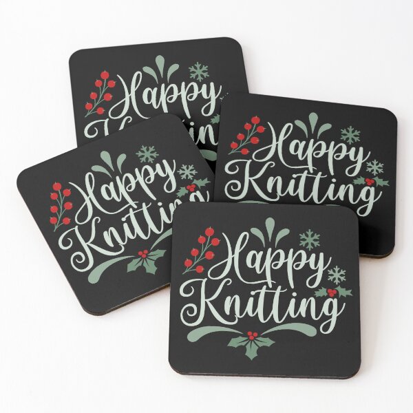 Item preview, Happy knitting - winter holidays designed and sold by EvergreenWhimsy.