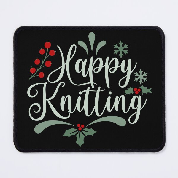 Item preview, Happy knitting - winter holidays designed and sold by EvergreenWhimsy.