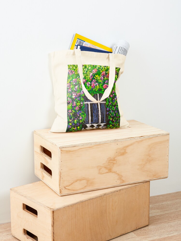 Thumbnail 4 of 5, Tote Bag, Bougainviellas on a Sunday designed and sold by msmali006.
