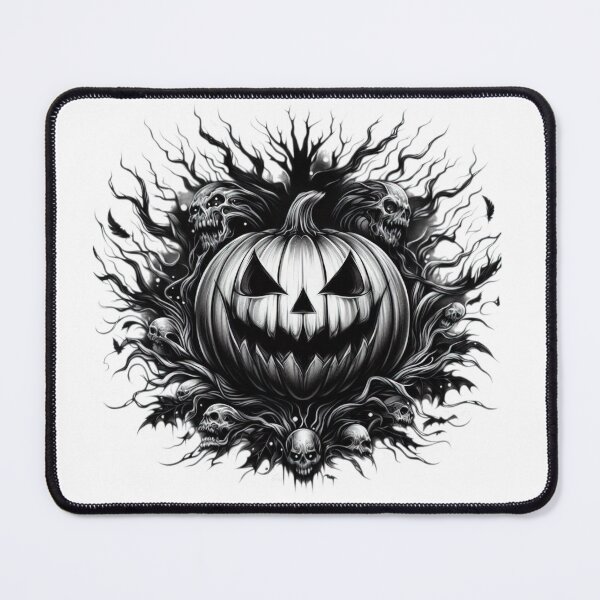 Item preview, Pumpkin with skulls,Halloween tattoo, Halloween pumpkin designed and sold by Expressions-Sel.