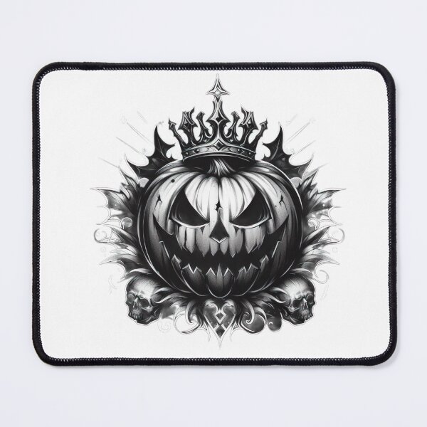 Item preview, Pumpkin with crown and skulls,Halloween tattoo, Halloween pumpkin designed and sold by Expressions-Sel.