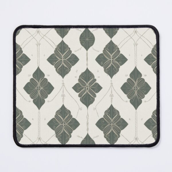 Item preview, Midnight Green Reminiscient Argyle Pattern White Background designed and sold by burbankdesigns.