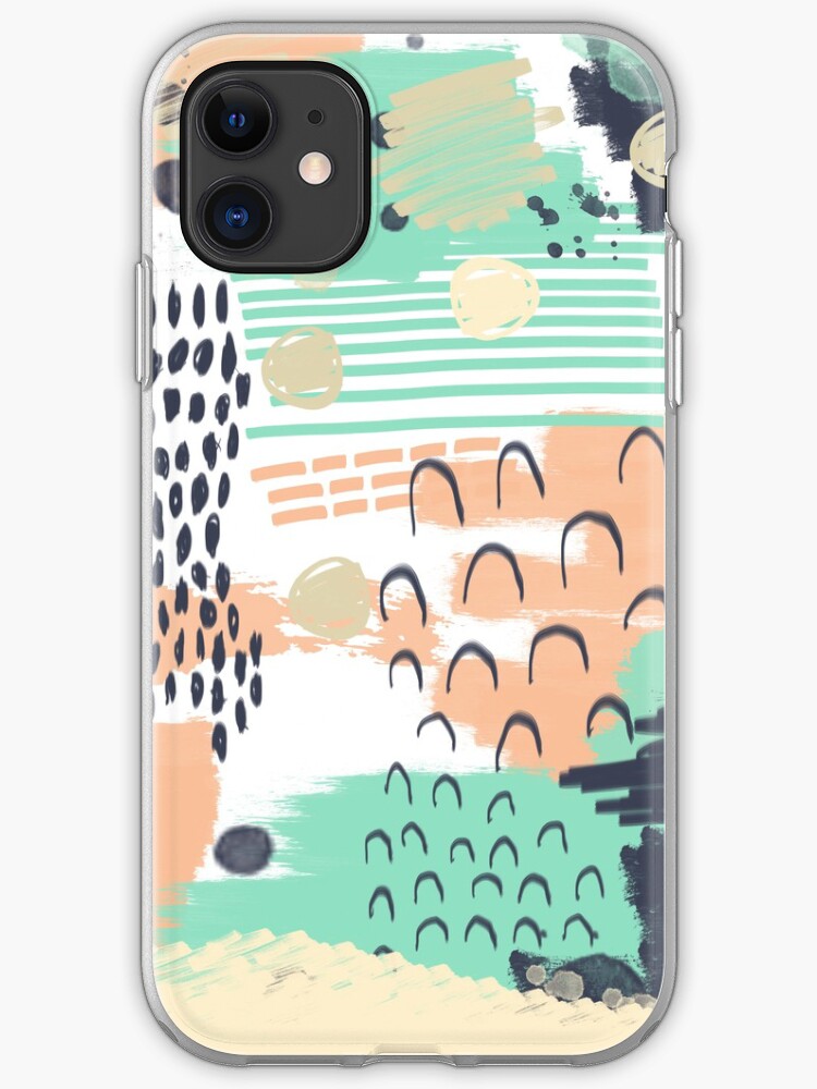 Eisley - Modern abstract painting in bright fun happy beachy colors for trendy girls college decor iPhone 11 case Eisley - Modern abstract painting in bright fun happy beachy colors for trendy girls college decor iPhone 11 case
