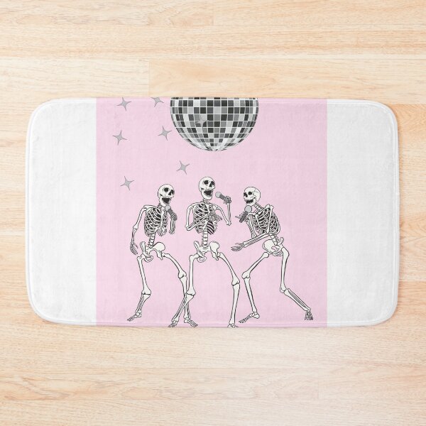 Item preview, Dancing Skeletons Halloween Wall Art, Disco Ball Aesthetic Print, Pink Wall Art, Trendy Poster, Funky Decor, Funny Halloween designed and sold by inkfluenceart.