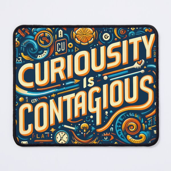 Item preview, Curiosity Is Contagious, typography designed and sold by maxmaj.