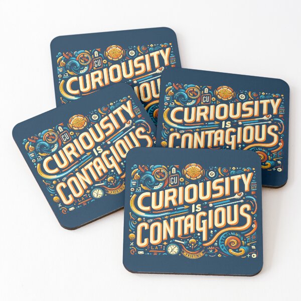 Item preview, Curiosity Is Contagious, typography designed and sold by maxmaj.
