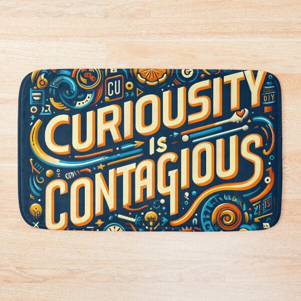 Item preview, Curiosity Is Contagious, typography designed and sold by maxmaj.