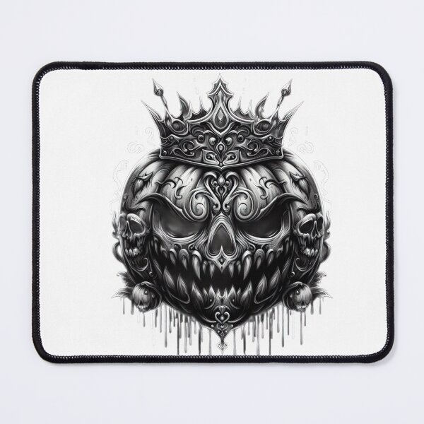 Item preview, Creepy Pumpkin with crown ,Halloween tattoo, Halloween pumpkin designed and sold by Expressions-Sel.