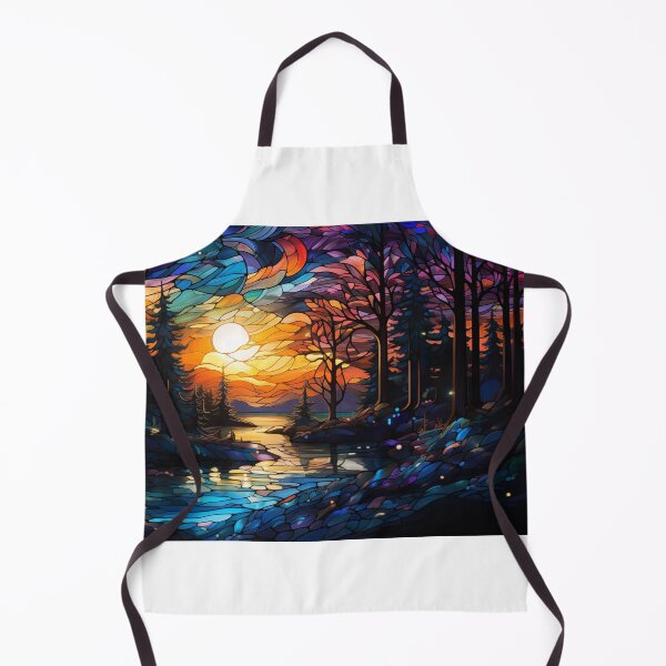 Item preview, Stained Glass of Forest Sunset Glow designed and sold by Cozirlax.
