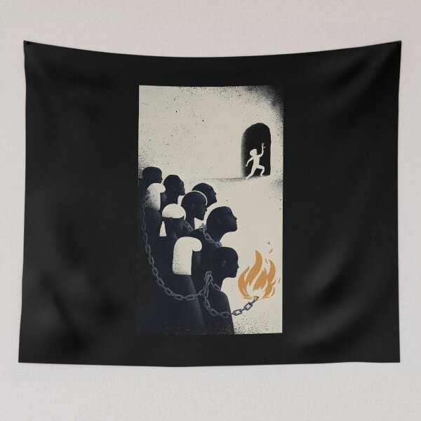 Item preview, The Man Escaping Plato's Cave designed and sold by Idea-Artwork.